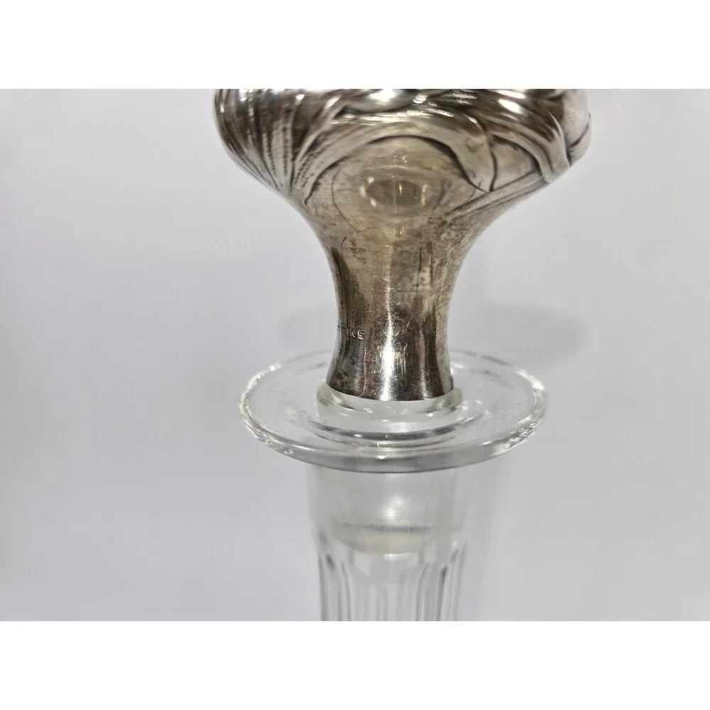 Antique Cut Crystal Decanter with Sterling Silver Stopper – Incredible Condition